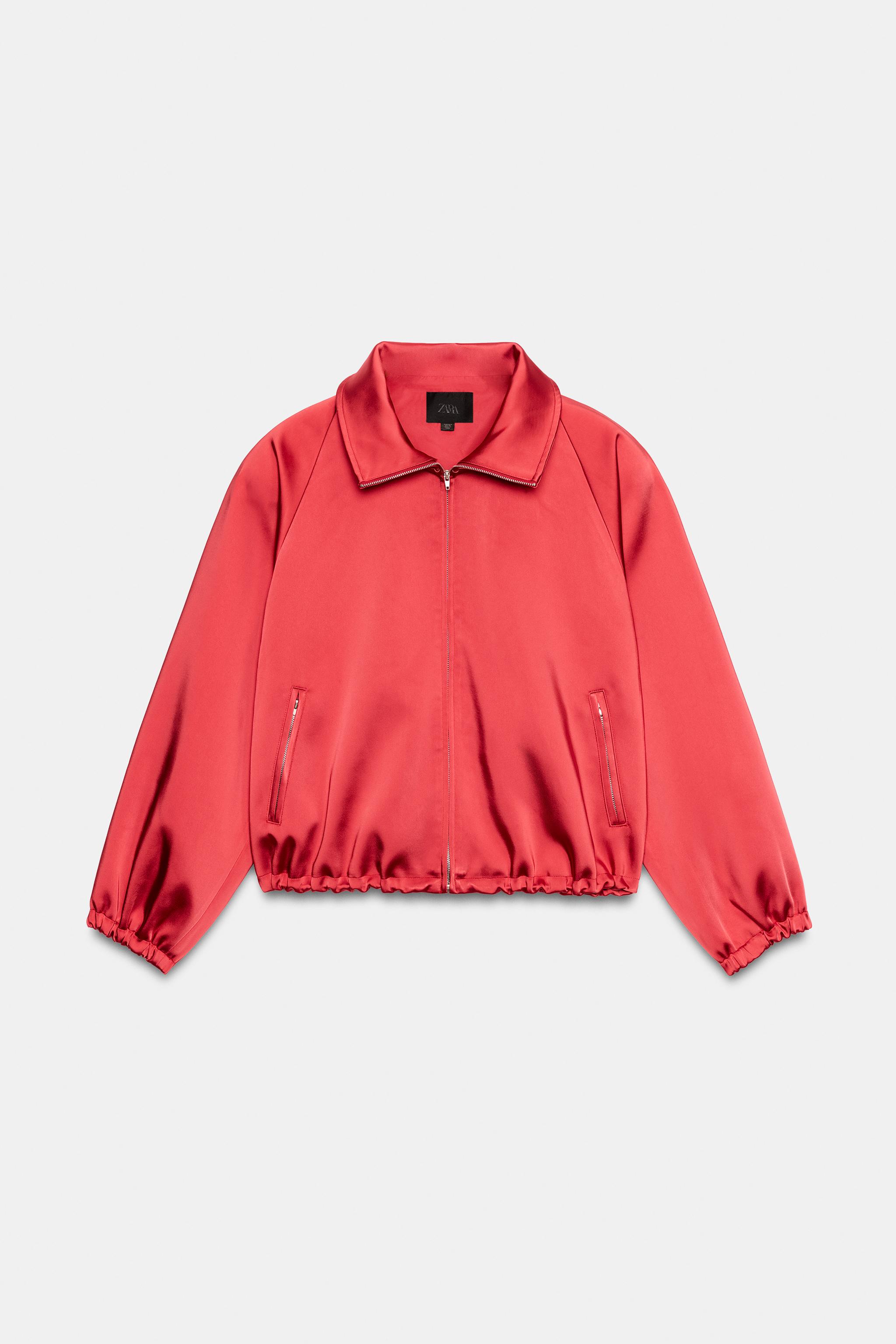 BLOUSON SATINÉ À ÉPAULETTE